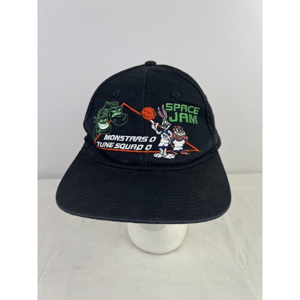 Vintage 1996 Spacejam Looney Tunes Snapback Bigs Bunny Taz Monstars‎ Tune Squad